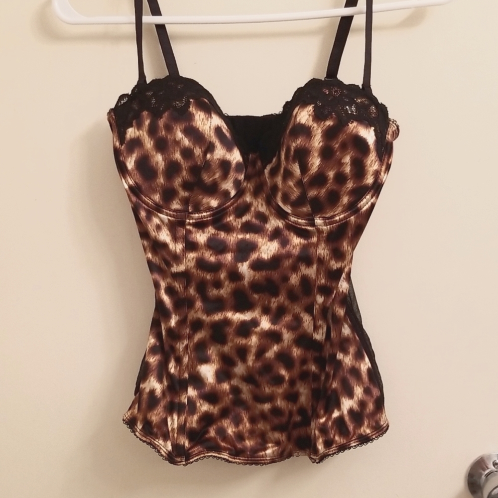 Smart & Sexy Cheetah Bra/Corset Top, 36C